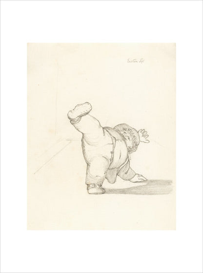 William Morris Performing a Cartwheel (art print, medium, unframed)