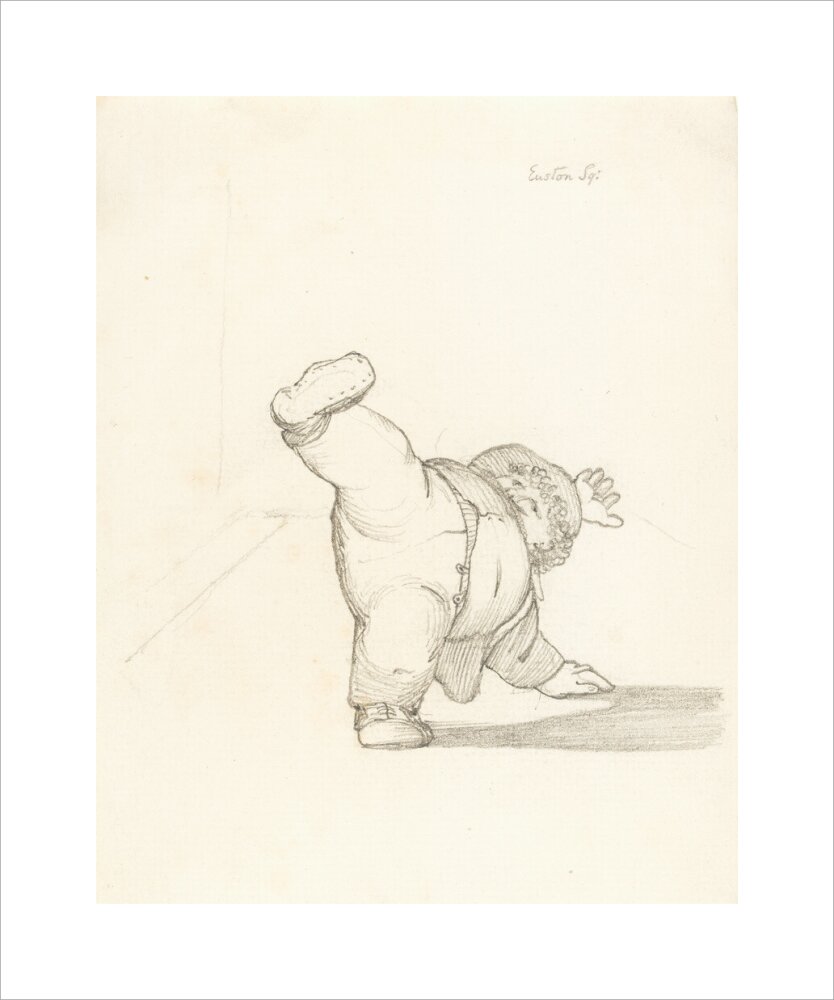 William Morris Performing a Cartwheel (unstretched canvas, medium, unframed)