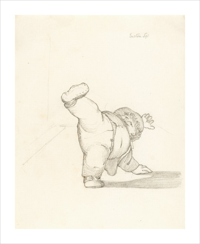 William Morris Performing a Cartwheel (unstretched canvas, extra large, unframed)