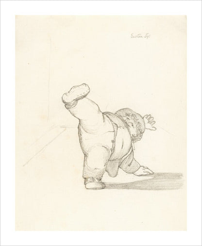 William Morris Performing a Cartwheel (unstretched canvas, extra large, unframed)