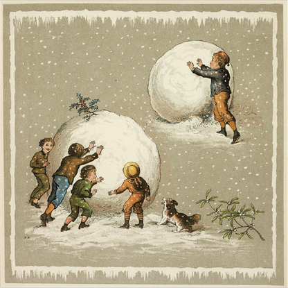 Giant Snowballs - Christmas card pack