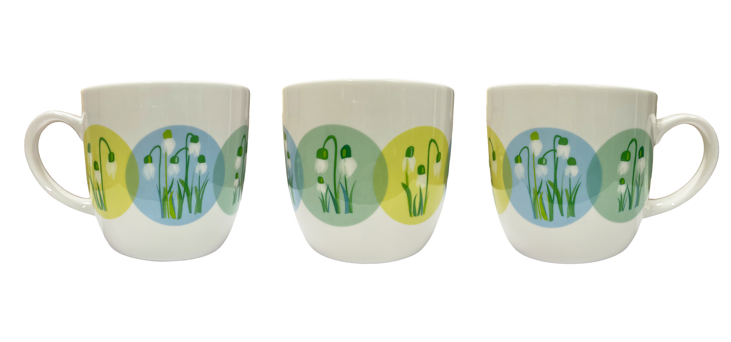 Snowdrops - Bone china mug