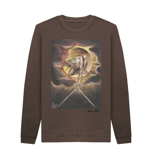 Chocolate William Blake's Ancient of Days\/Frontispiece Sweatshirt