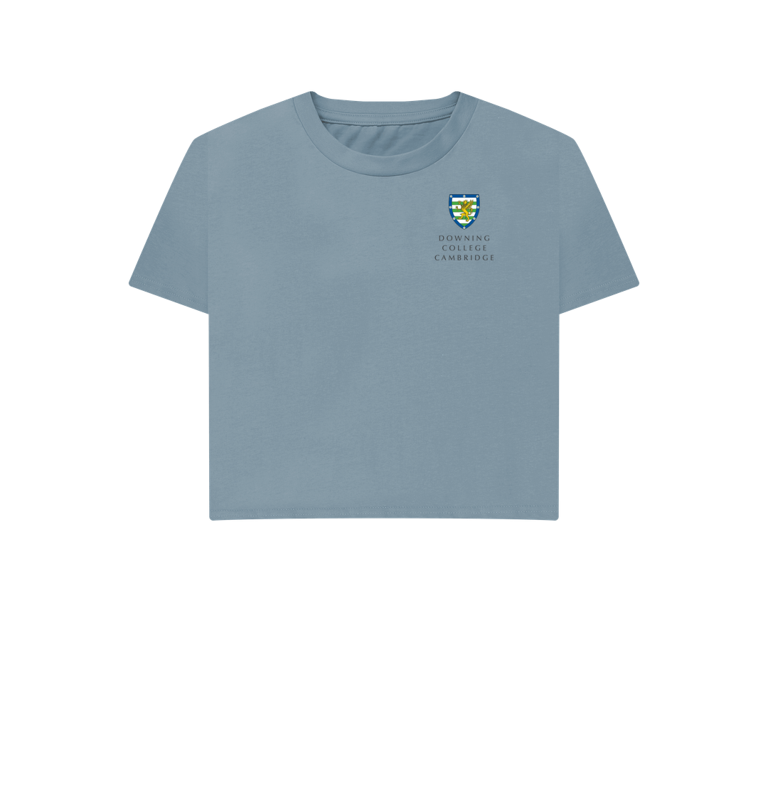 Stone Blue Downing College Women's Boxy Tee