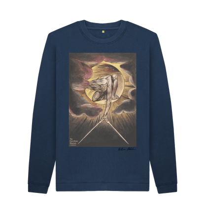 Navy Blue Printed Sweater Front