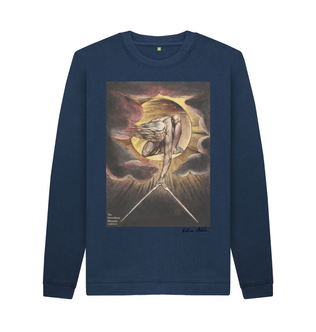 Navy Blue William Blake's Ancient of Days\/Frontispiece Sweatshirt