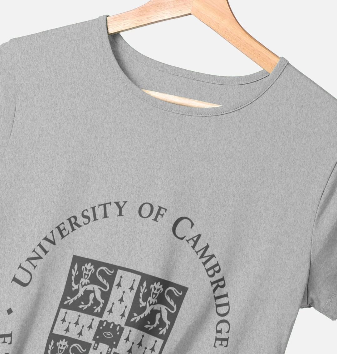 Women's Crew Neck University of Cambridge T-Shirt, Large Shield