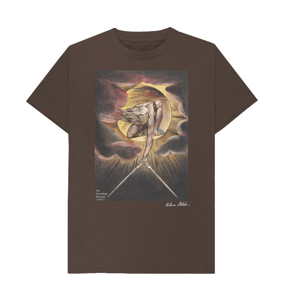 Chocolate William Blake's Ancient of Days\/Frontispiece T-Shirt - Dark Colours