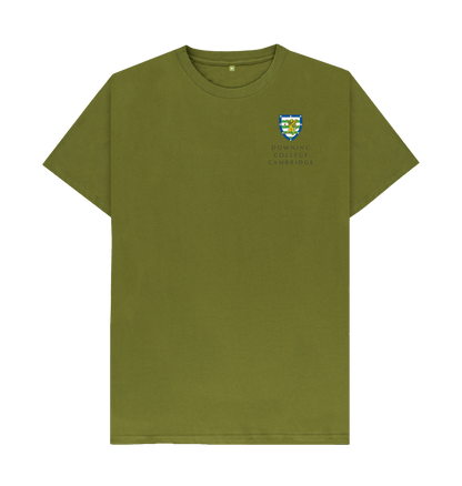 Moss Green Downing College Crew neck tee - light colours