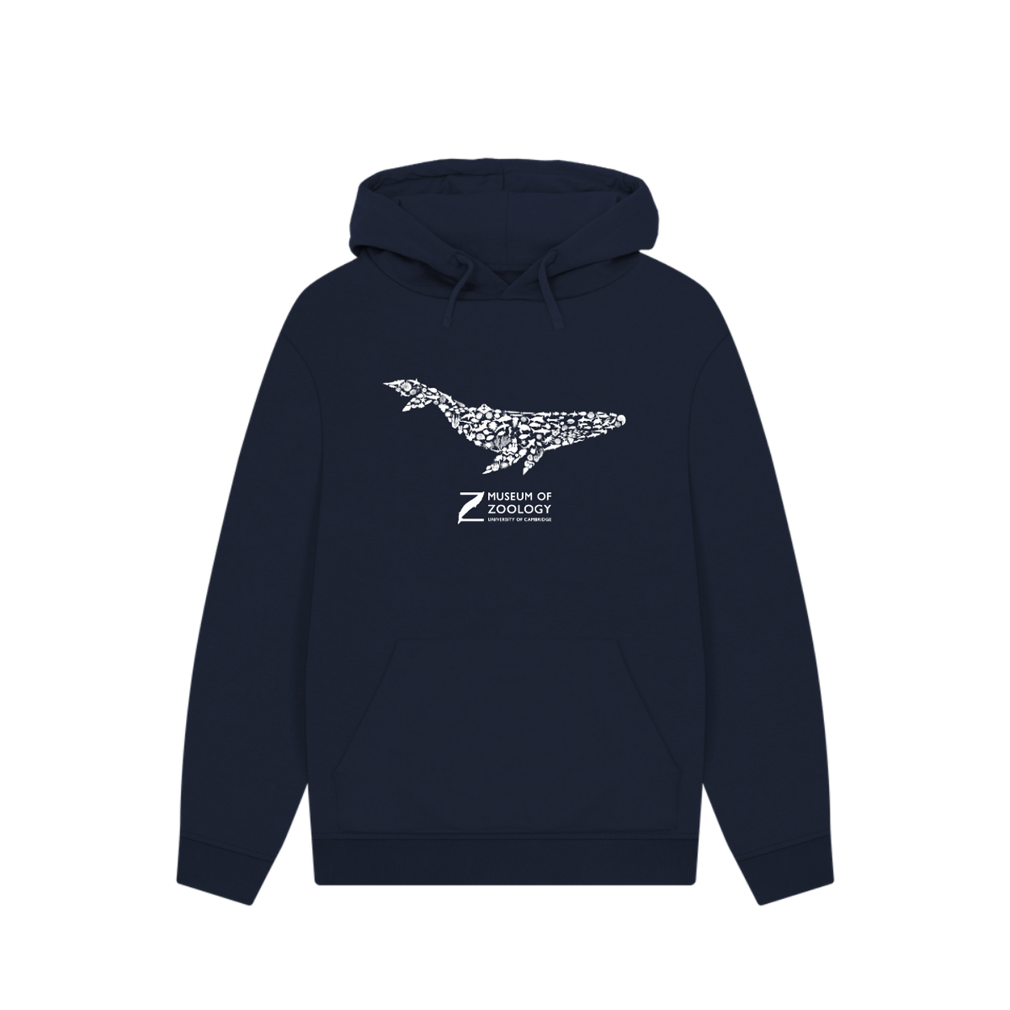 Whale Collage on Petrol Blue - Hoody