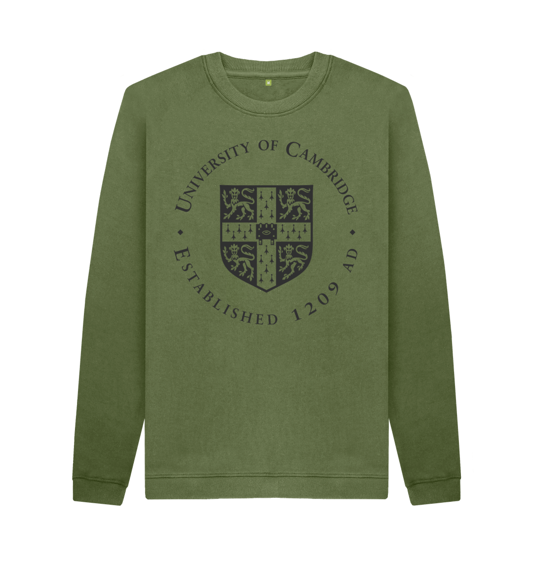 Khaki Printed Sweater Front