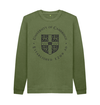 Khaki Printed Sweater Front