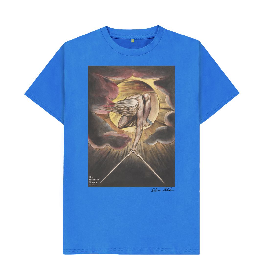 Bright Blue William Blake's Ancient of Days\/Frontispiece T-Shirt Light Colours