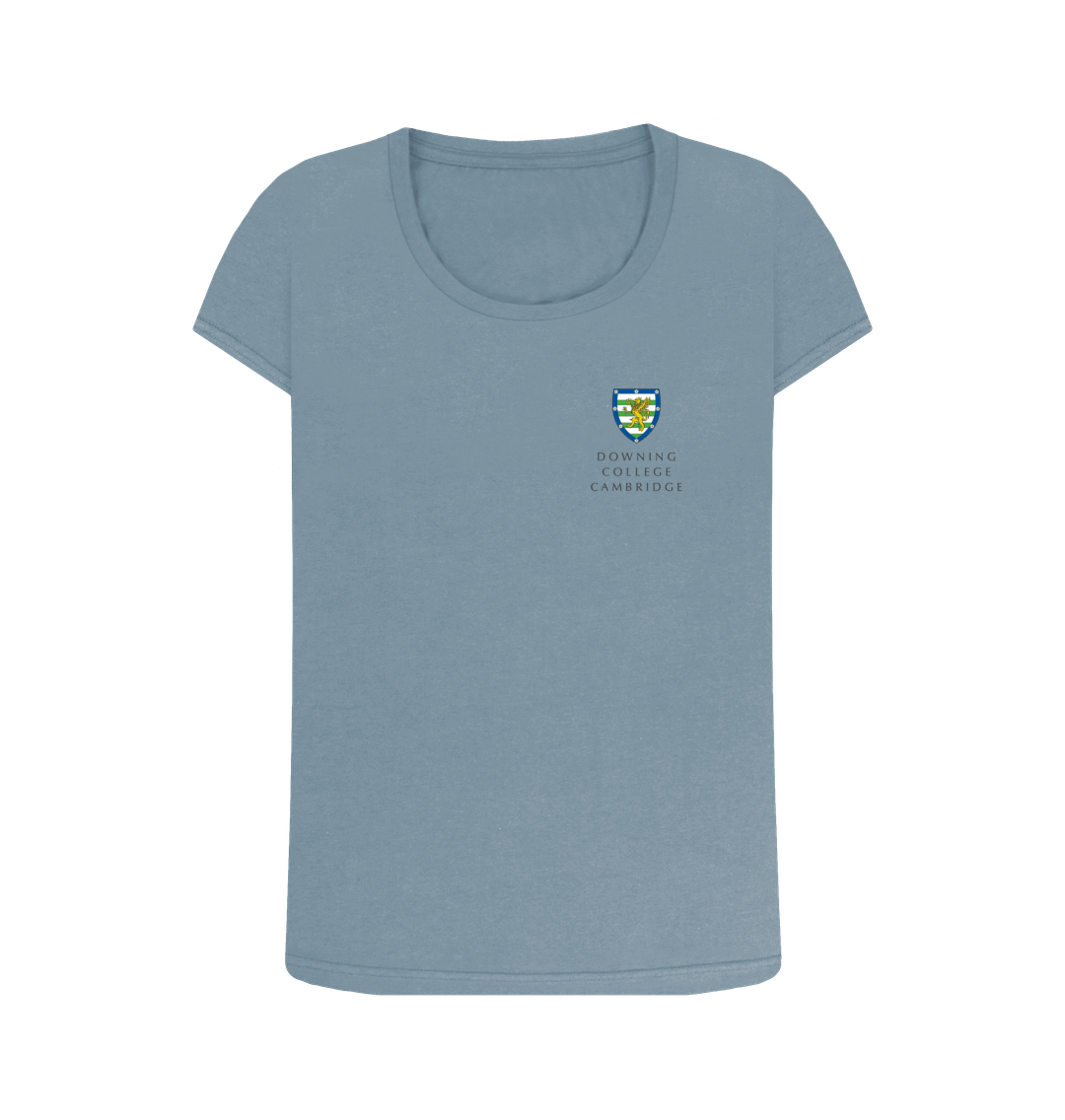 Stone Blue Downing College Women's Scoop Neck Tee