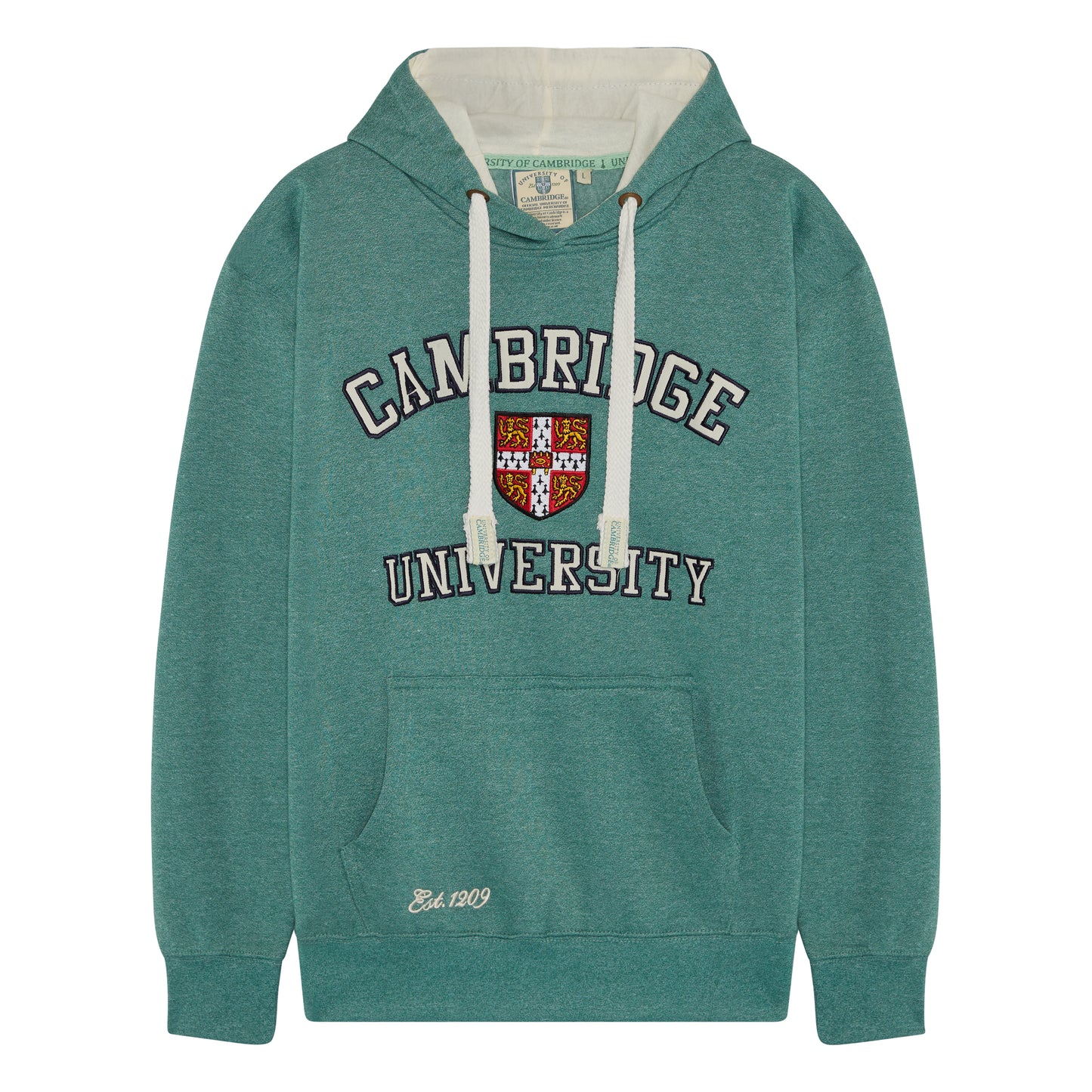 Cambridge University Applique Pullover Hood - Green Marl