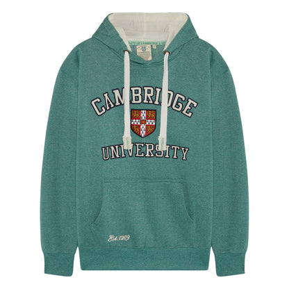 Cambridge University Applique Pullover Hood - Green Marl