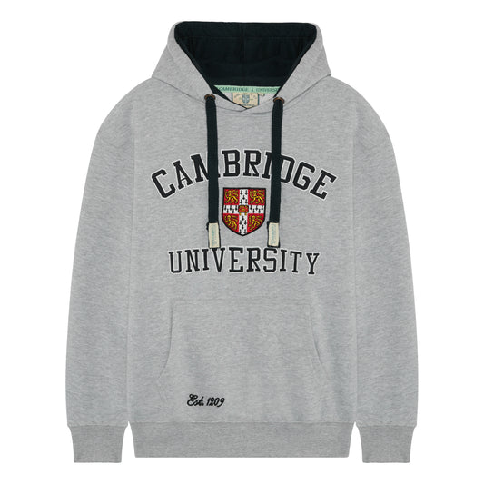 Cambridge University Applique Pullover Hood - Grey/Navy