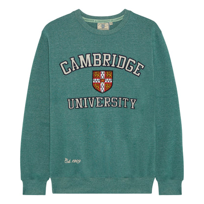 Cambridge University Applique Sweatshirt - Green Marl