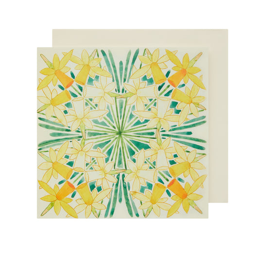 Wild Daffodil Kaleidoscope - Easter card