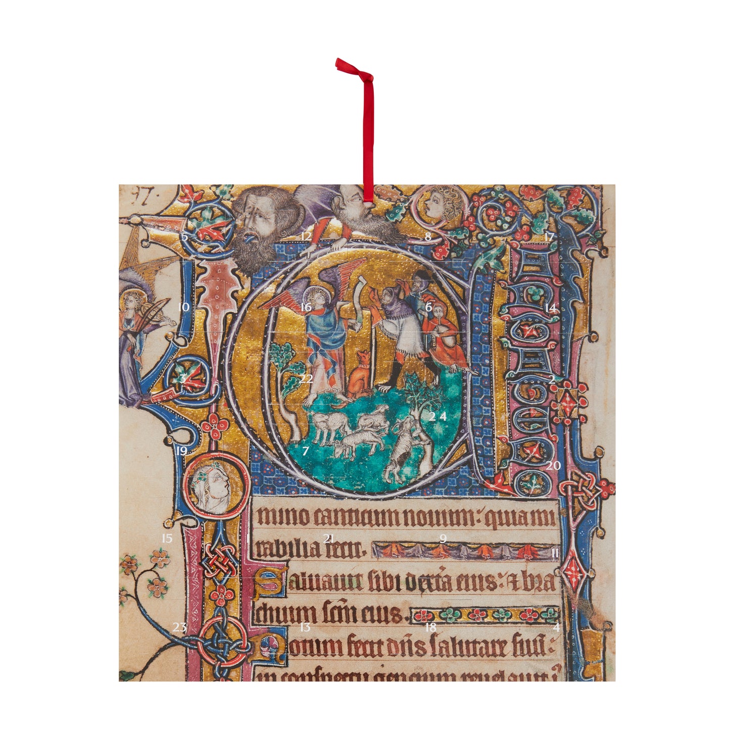 Large advent calendar - The Macclesfield Psalter illuminated manuscript. From the collection of The Fitzwilliam Museum, brought to you by CuratingCambridge.com