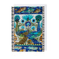 Tile Panel with Blue Peacocks - Greeting card