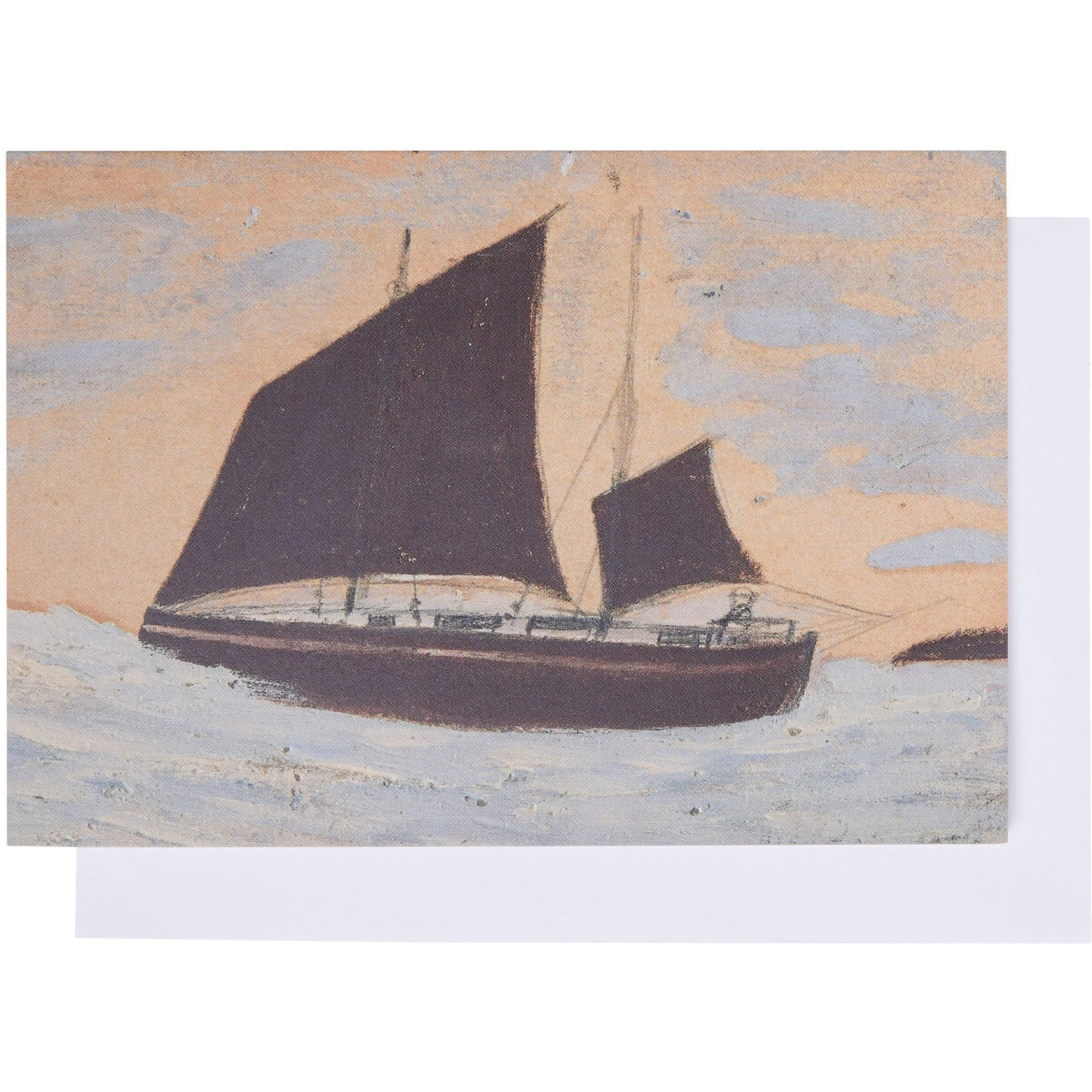 Notelet with envelope - Brown Sailing Boat by Alfred Wallis. From the collection of Kettle's Yard, brought to you by CuratingCambridge.com