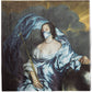 Pack of 20 paper napkins - Countess Rachel de Ruvigny as Fortune by Anthony van Dyck, reworked portrait. She wears a blue silk mask to match her pale blue silk dress. From the collection of The Fitzwilliam Museum, brought to you by CuratingCambridge.com