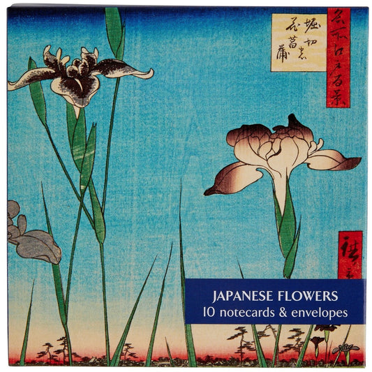 Notecard pack - Japanese Flowers. Cover image - Horikiri iris garden by Utagawa Hiroshige. From the collection of the Fitzwilliam Museum, brought to you by CuratingCambridge.co.uk