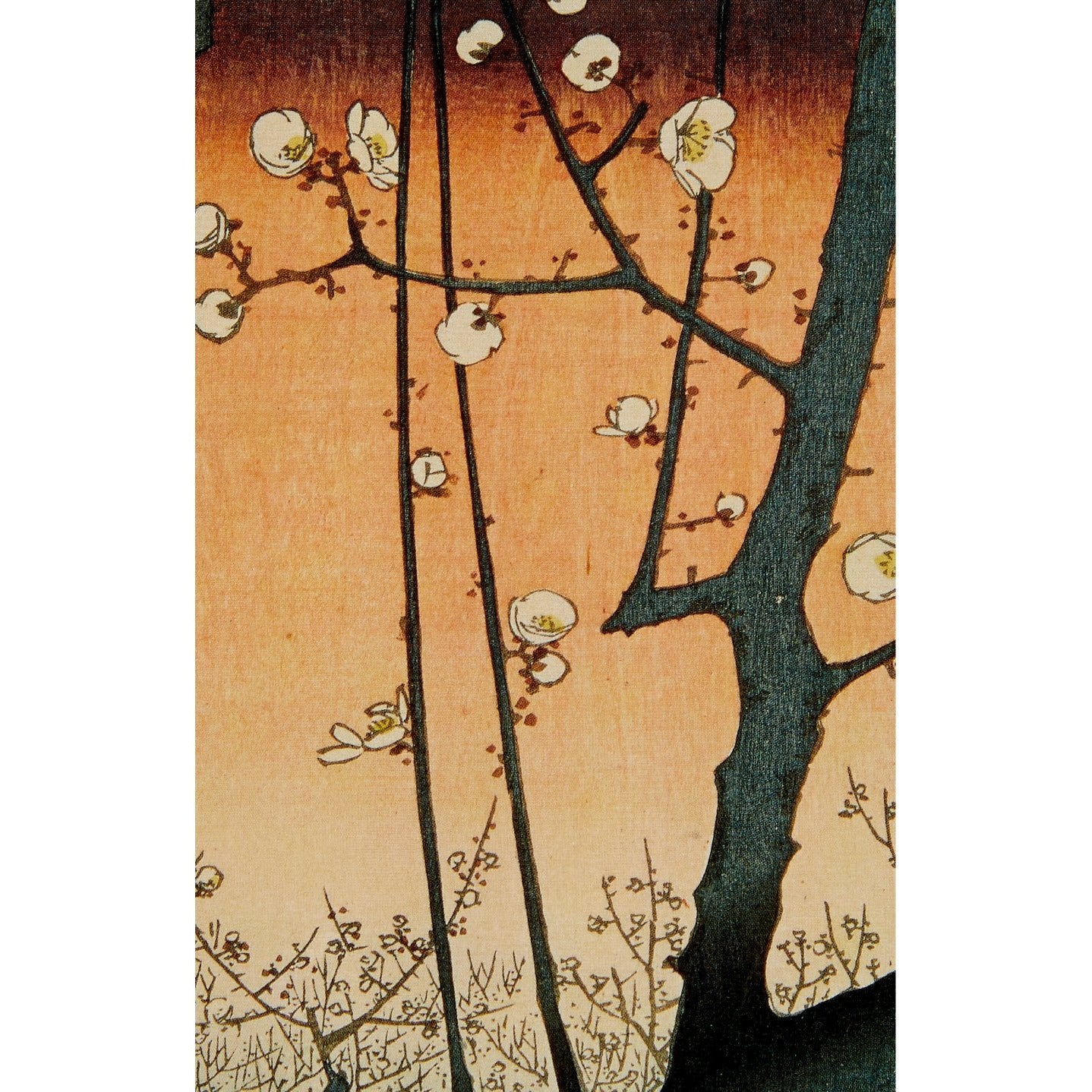 Notecard - detail from Plum Estate at Kameido by Hiroshige. From the collection of the Fitzwilliam Museum, brought to you by CuratingCambridge.co.uk