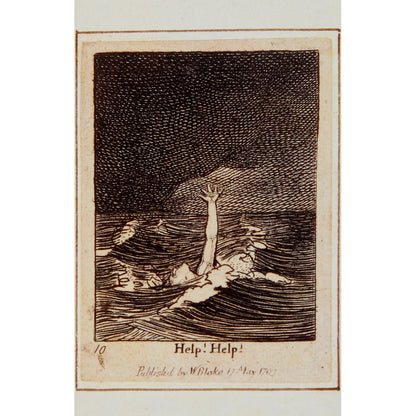 Notecard - Help! Help! from For the Sexes: The Gates of Paradise, by William Blake. From the Fitzwilliam Museum, brought to you by CuratingCambridge.co.uk