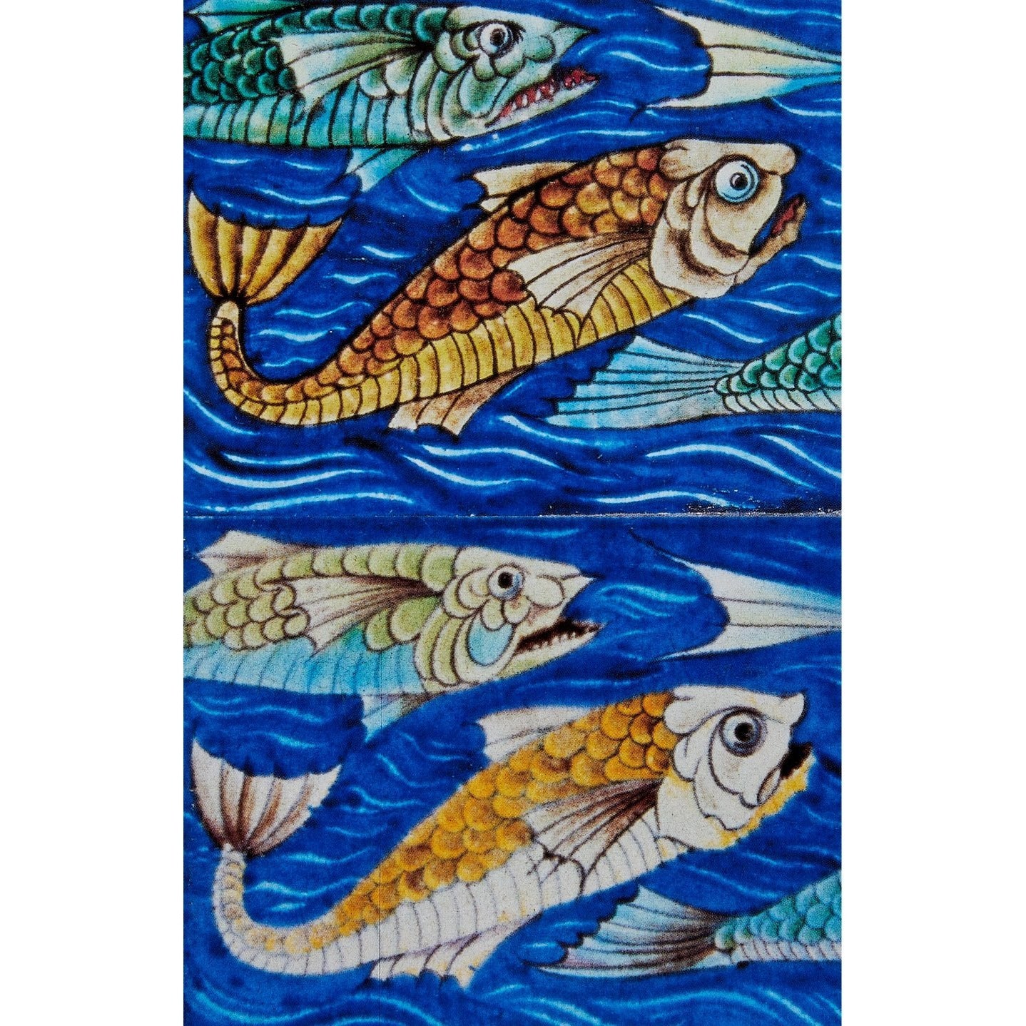 Notecard - fish tiles by William de Morgan & Co. From the collection of the Fitzwilliam Museum, brought to you by CuratingCambridge.co.uk