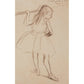 Notecard - Girl Dancer at the Barre by Edgar Degas. From the collection of the Fitzwilliam Museum Cambridge, brought to you by CuratingCambridge.co.uk