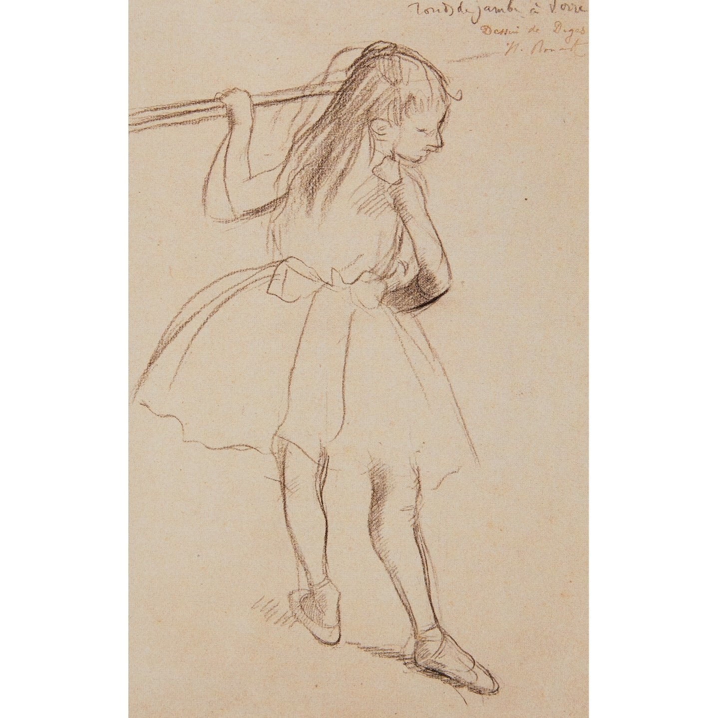 Notecard - Girl Dancer at the Barre by Edgar Degas. From the collection of the Fitzwilliam Museum Cambridge, brought to you by CuratingCambridge.co.uk