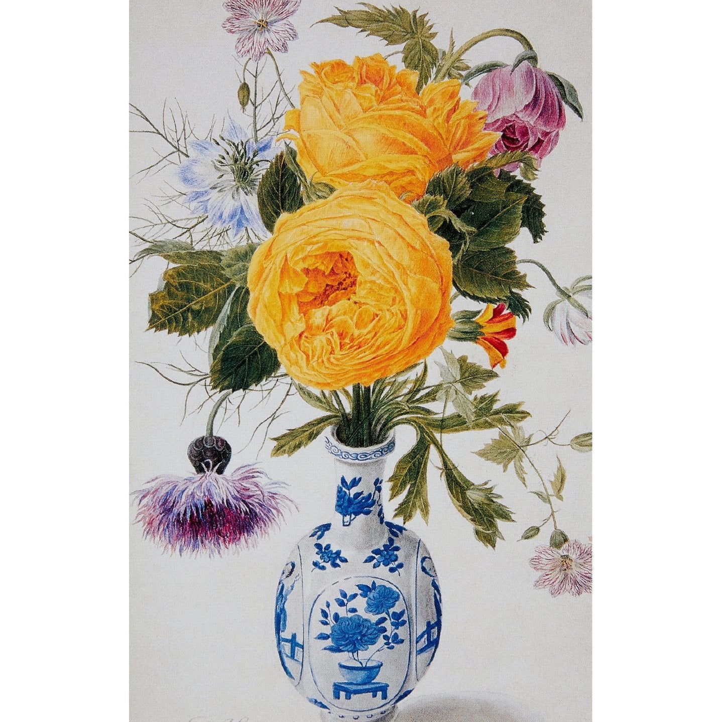 Mixed flowers in a Chinese vase, by Michael van Huysum. From the Broughton Collection of The Fitzwilliam Museum, brought to you by CuratingCambridge.co.uk
