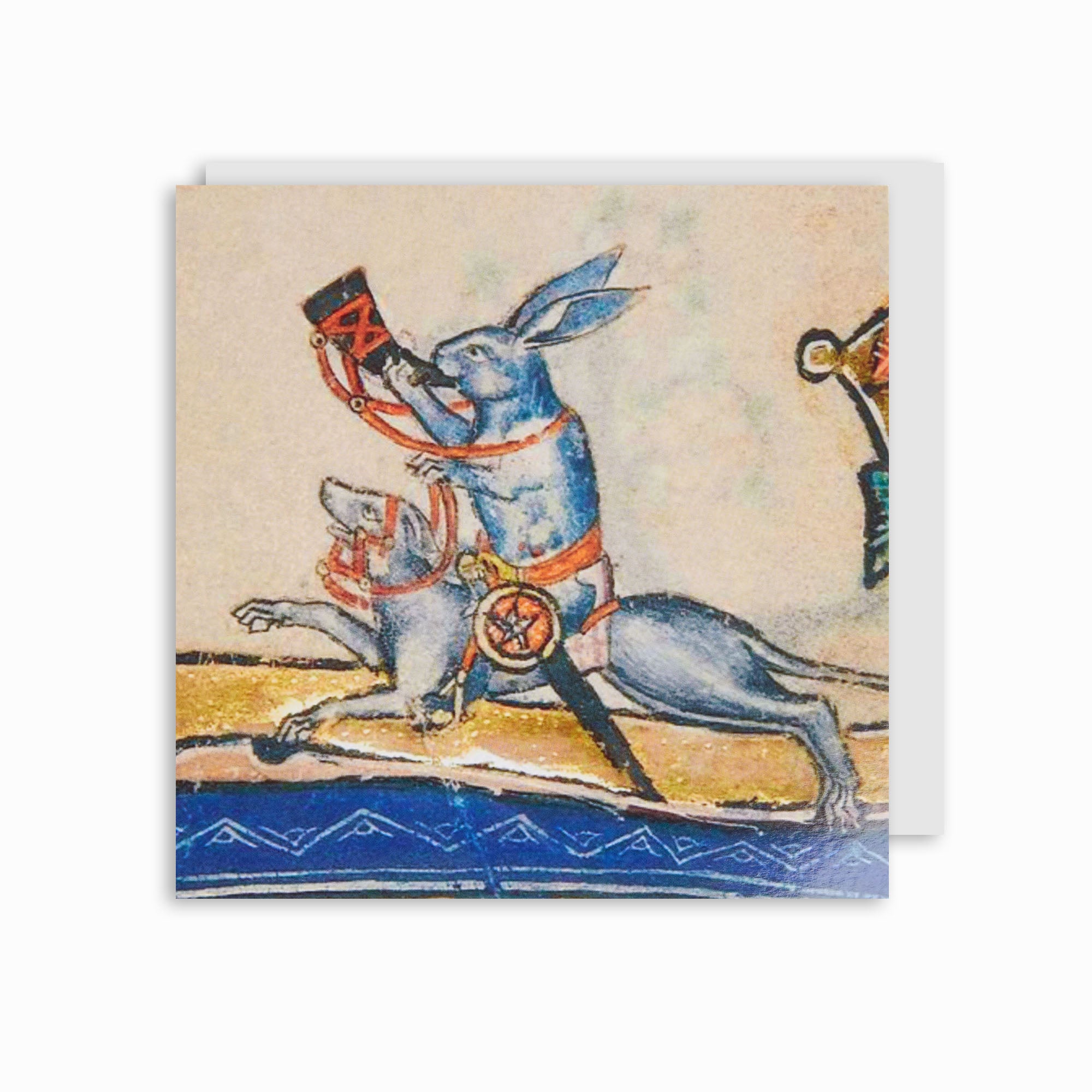 A Dog Riding A Rabbit A Rabbit Riding A Hound - Greetings card – Curating Cambridge