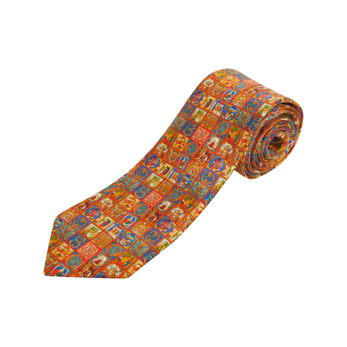 Medieval Alphabet - Silk tie