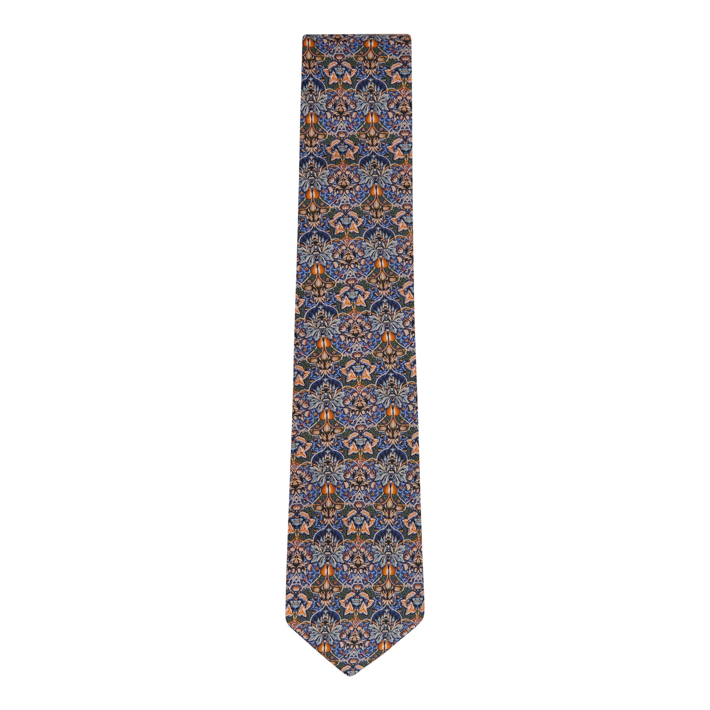 Silk tie with artichoke design by William Morris. From the collection of The Fitzwilliam Museum.