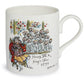 Fine bone china mug featuring Henry VIII and the Choir of King's College, Cambridge University. Illustration by Quentin Blake. Brought to you by CuratingCambridge.co.uk.