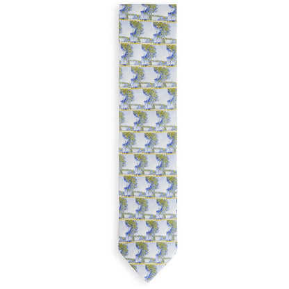 Silk tie - Claude Monet, Poplars. From the collection of the Fitzwilliam Museum, brought to you by CuratingCambridge.co.uk