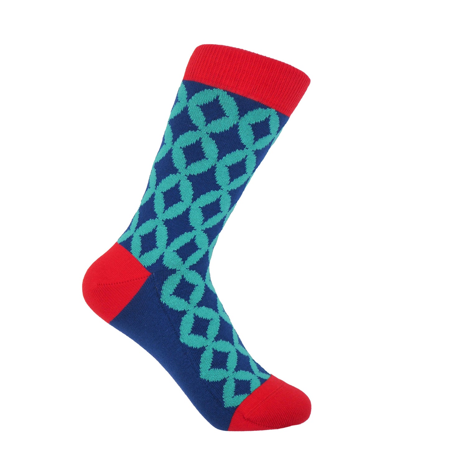 Socks featuring patterns and colours inspired by Iznik tiles