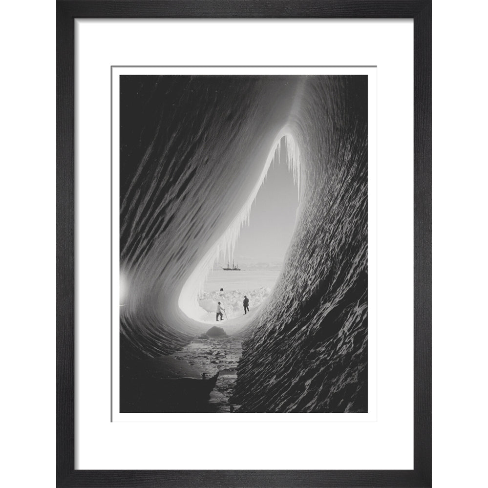 Grotto in a berg. Terra Nova in the distance - Art print