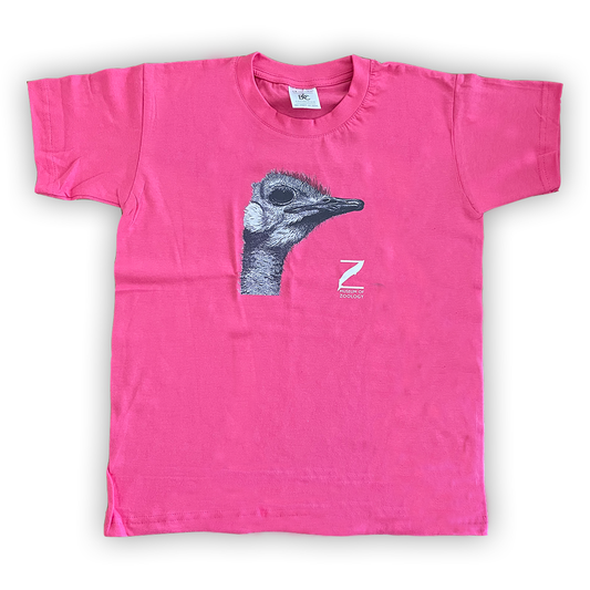 Ostrich on Pink - Children's T-shirt