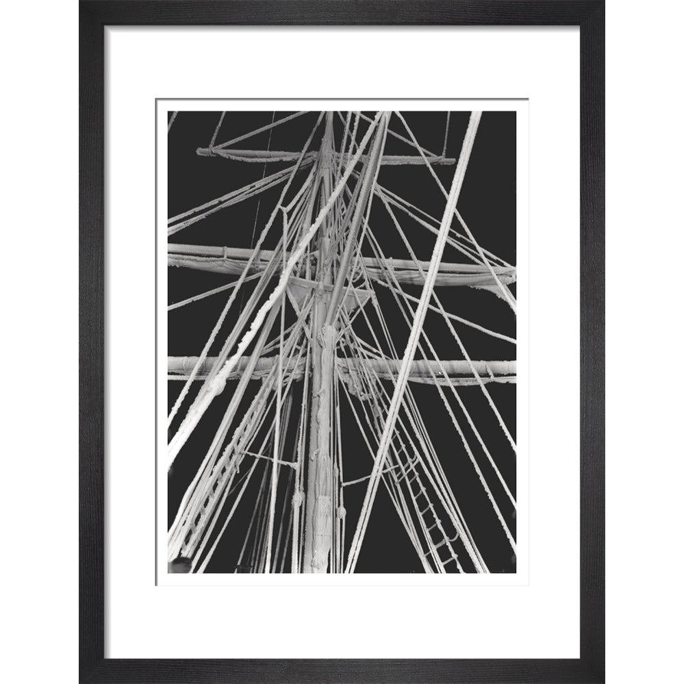 Rigging encrusted with rime - Art print