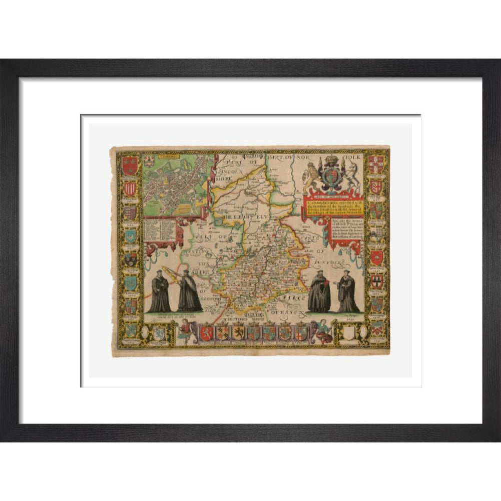 Map of Cambridge and Surrounding Areas - Art print