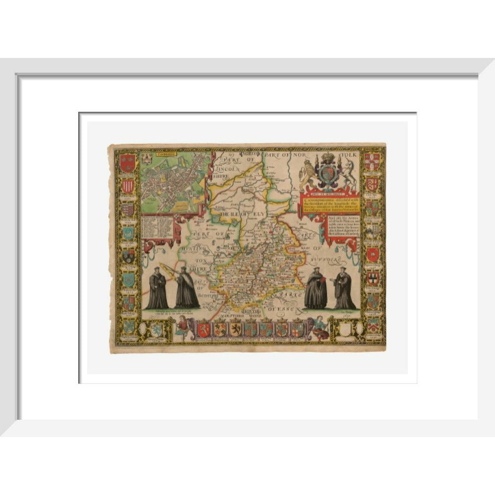 Map of Cambridge and Surrounding Areas - Art print