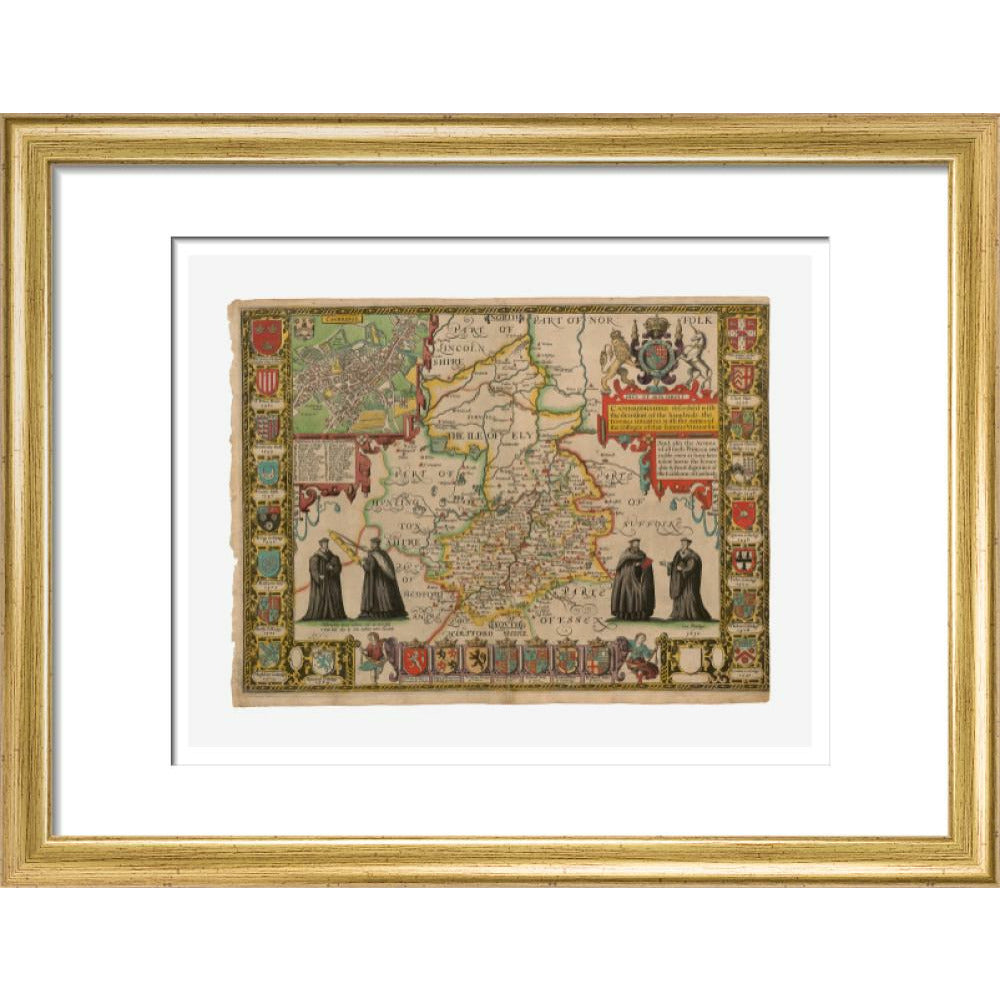 Map of Cambridge and Surrounding Areas - Art print