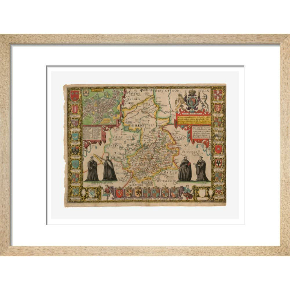 Map of Cambridge and Surrounding Areas - Art print