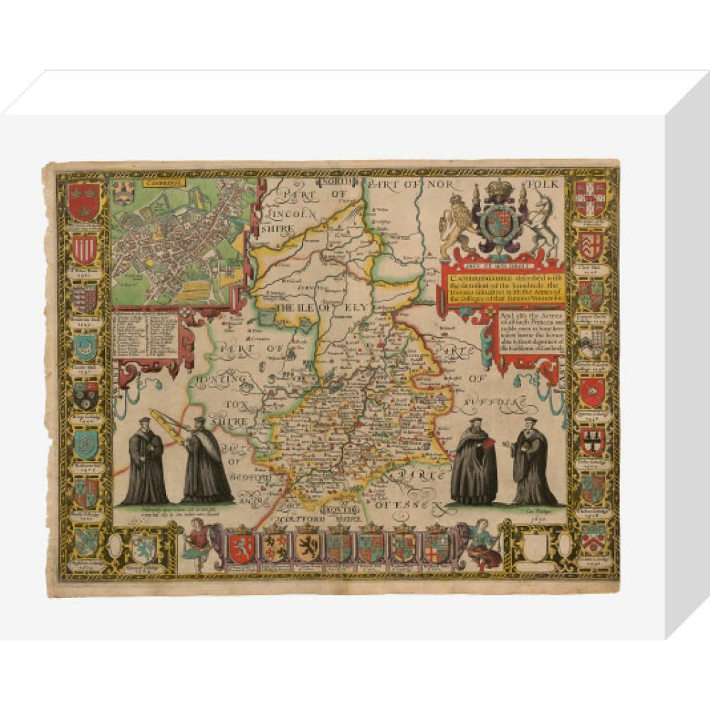 Map of Cambridge and Surrounding Areas - Art print
