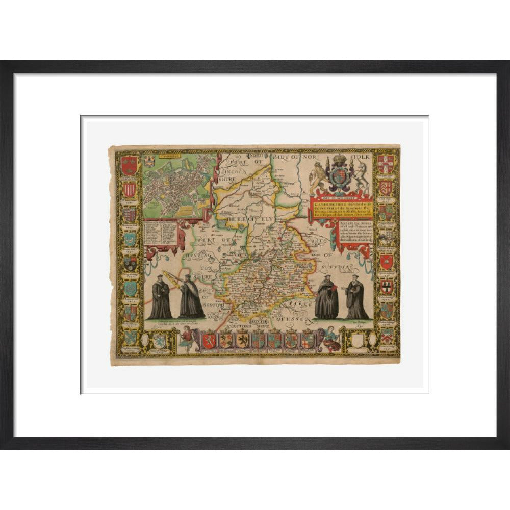 Map of Cambridge and Surrounding Areas - Art print