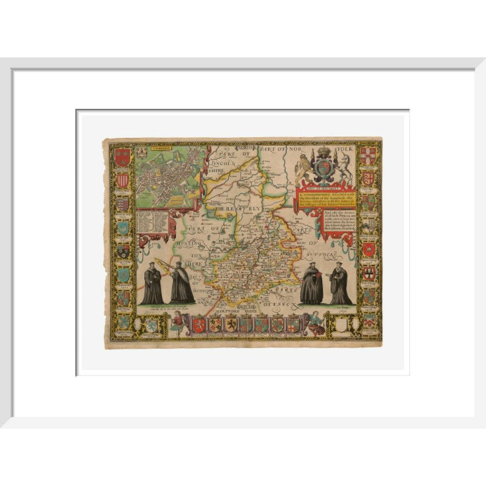 Map of Cambridge and Surrounding Areas - Art print